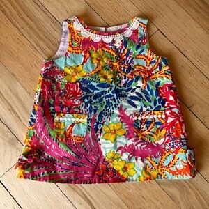 Lilly Pulitzer Multicolor Tropical Floral Dress - Aqua, Pink, Yellow, Green